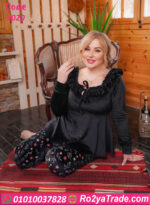 بيجامة قطيفة شتوي نسائي 9020