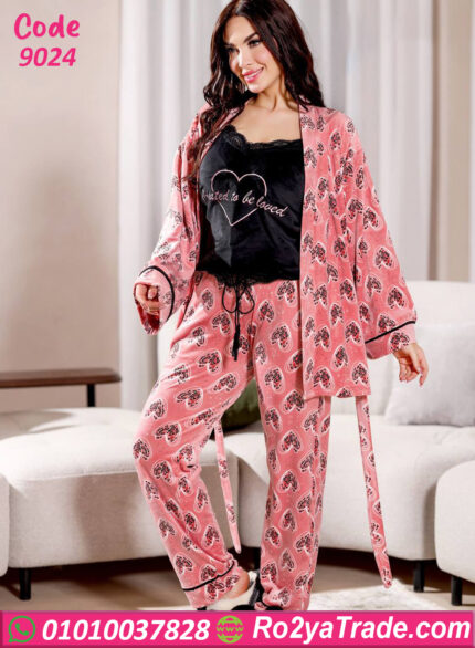 بيجامة شتوي قلوب MASS