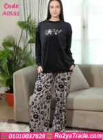 بيجامة حريمي قطيفة شتوي