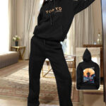 ترنج شتوي قطيفة أسود