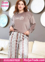 بيجامة قطيفة شتوي بيج سايز