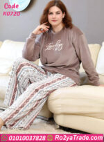 بيجامة قطيفة شتوي بيج سايز