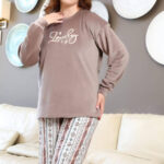 بيجامة قطيفة شتوي بيج سايز