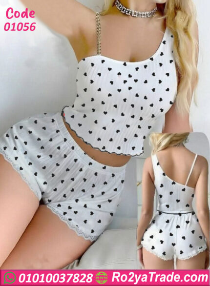 طقم هوت شورت قطن صيفي