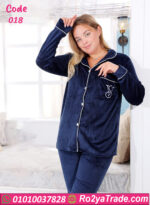 بيجامة قطيفة شتوي بيج سايز