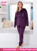 بيجامة قطيفة شتوي بيج سايز