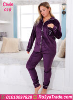 بيجامة قطيفة شتوي بيج سايز