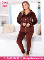 بيجامة قطيفة شتوي بيج سايز