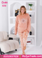 بيجامة قطيفة شتوي بيج سايز