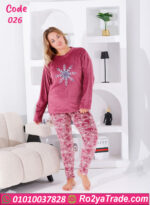 بيجامة قطيفة شتوي بيج سايز