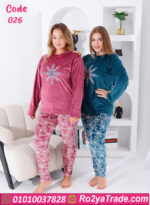 بيجامة قطيفة شتوي بيج سايز