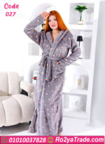 روب شتوي طويل قطيفة