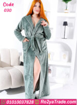 روب شتوي قطيفة طويل نسائي