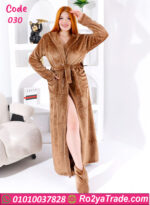 روب شتوي قطيفة طويل نسائي