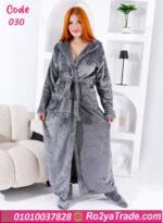 روب شتوي قطيفة طويل نسائي