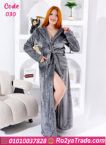 روب شتوي قطيفة طويل نسائي