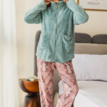 بيجامة قطيفة حريمي شتوي