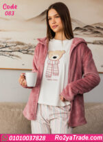 بيجامة قطيفة حريمي شتوي