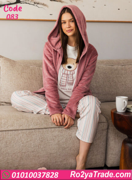 بيجامة قطيفة حريمي شتوي