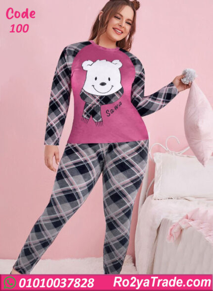 بيجامة حريمي شتوي بيج سايز