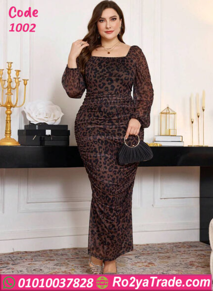 فستان سواريه ليوبارد بيج سايز