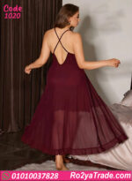 لانجري طويل عنابي