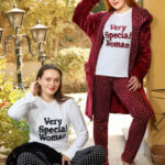 بيجامة قطيفة شتوي نسائي