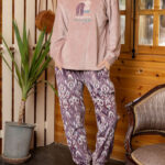 بيجامة شتوي قطيفة ناعمة