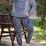 بيجامة قطيفة شتوي وان سايز