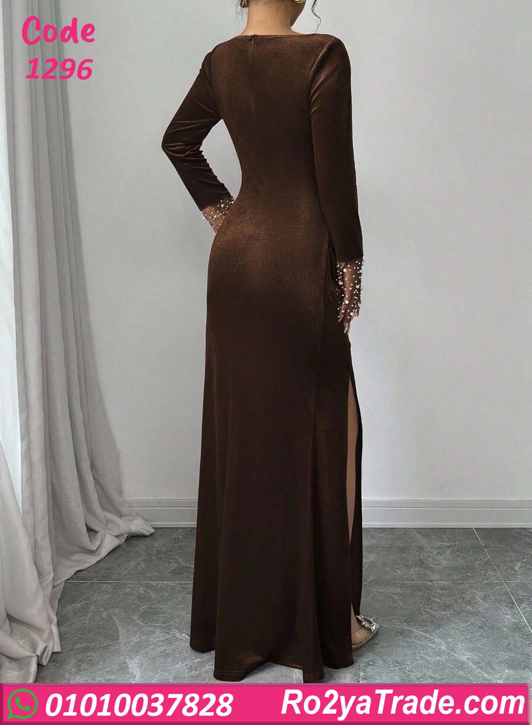 فستان مخمل شتوي سواريه