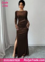 فستان مخمل شتوي سواريه