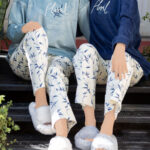 بيجامة شتوي قطيفة حريمي