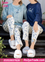 بيجامة شتوي قطيفة حريمي