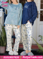 بيجامة شتوي قطيفة حريمي