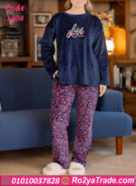 بيجامة قطيفة شتوي كود 1304