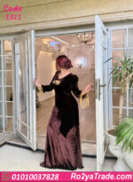 فستان مخمل شتوي طويل