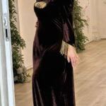 فستان مخمل شتوي - كود 1311