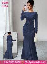 فستان سواريه مخملي طويل