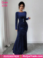 فستان سواريه مخملي طويل