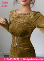 فستان سواريه مخملي طويل