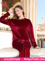 بيجامة قطيفة حريمي شتوي