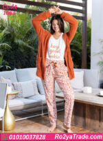 بيجامة حريمي شتوي 3 قطع