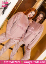 طقم شتوي قطيفة بناتي Je T’aime