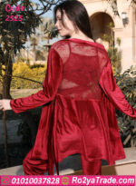 طقم قطيفة دانتيل شتوي