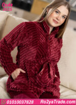 بيجامة حريمي شتوي قطعتين قطيفة