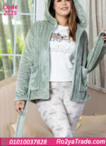 بيجامة حريمي شتوي 3 قطع