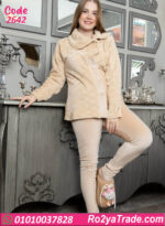 طقم بيجامة شتوي حريمي قطيفة مبطن