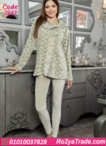 طقم بيجامة شتوي حريمي قطيفة مبطن