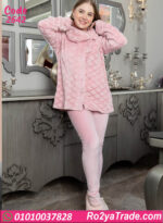 طقم بيجامة شتوي حريمي قطيفة مبطن