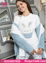 بيجامه حريمي شتوي قطيفة بكابيشو